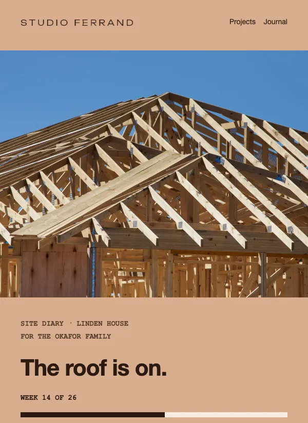 Project Update - Architecture Studio email template