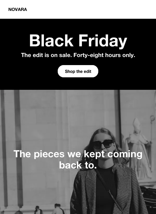 Black Friday - Noir Edit email template
