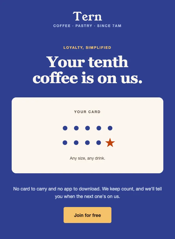 Loyalty Promo - Coffee email template