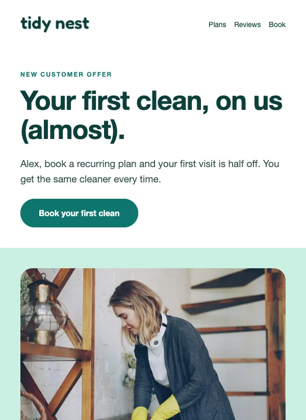 Intro Offer - Cleaning email template