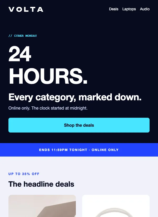 Cyber Monday - Tech Deals email template