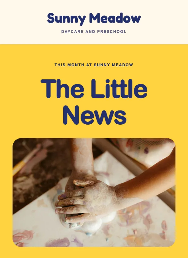 Monthly Newsletter - Daycare email template