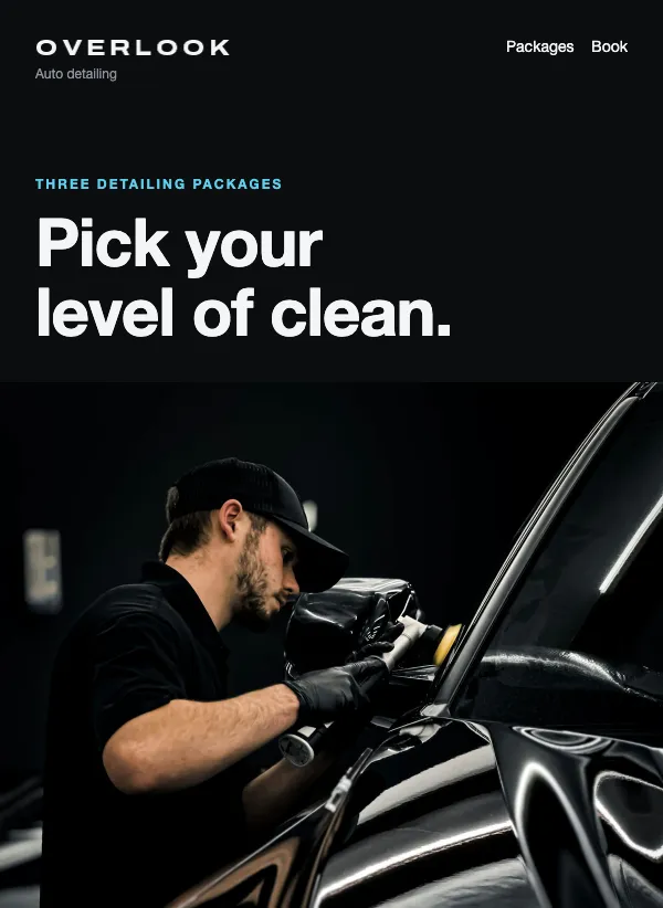 Detailing - Three Tiers email template