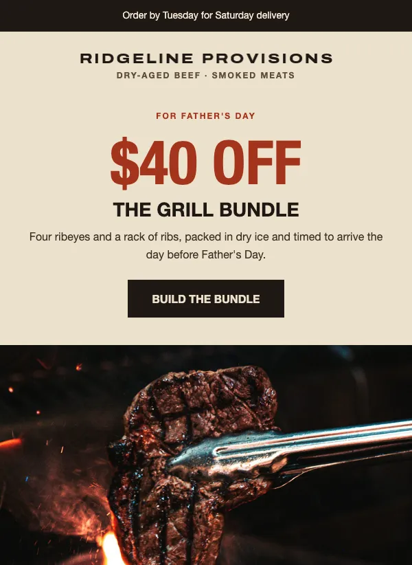 Father's Day Grill Bundle - Ember email template