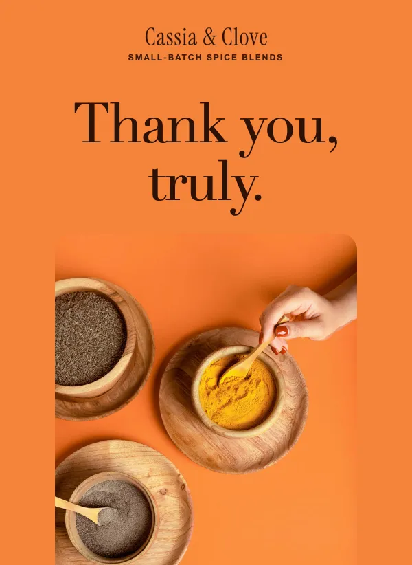 Thank You - First Order email template