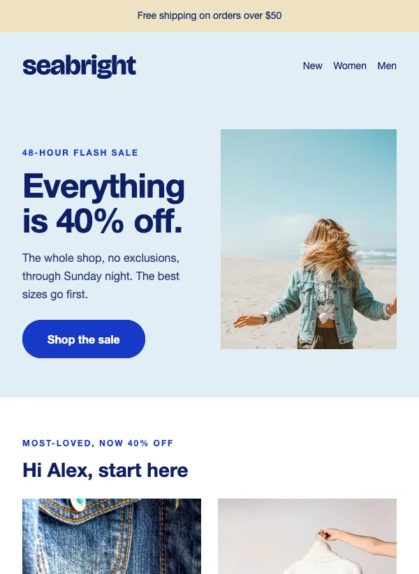 Flash Sale - Tidal email template