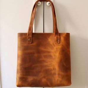 A leather tote