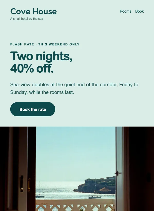 Hotel Flash - Two Nights email template