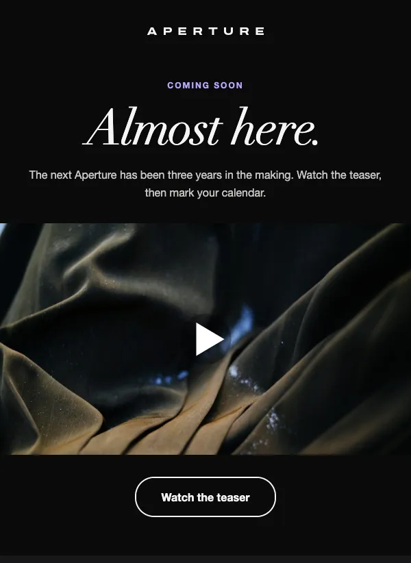 Launch - The Film email template