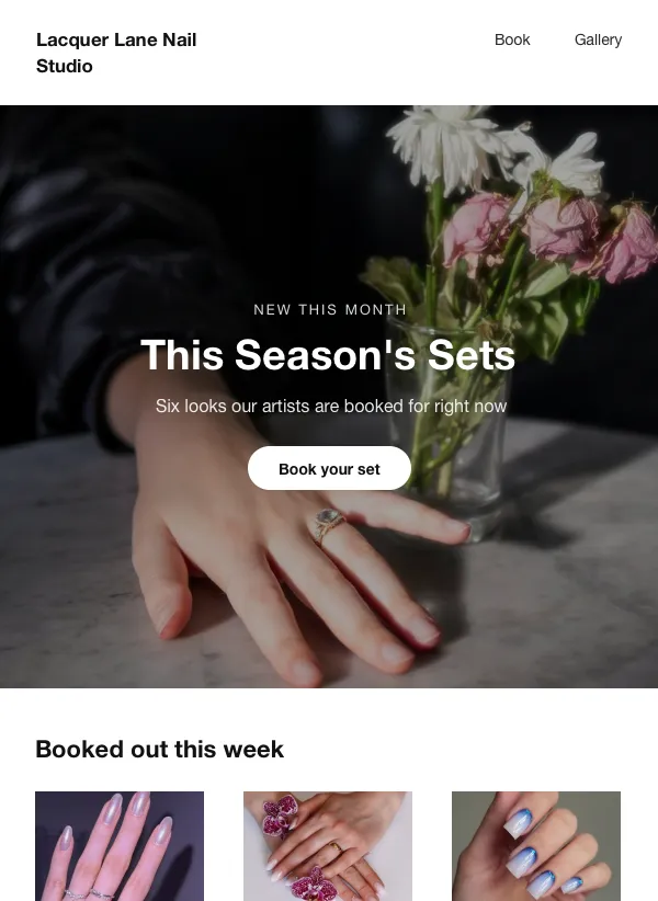 Lookbook - Nail Studio email template