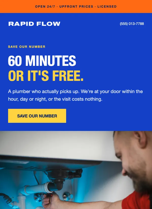 Service Intro - Plumbing email template