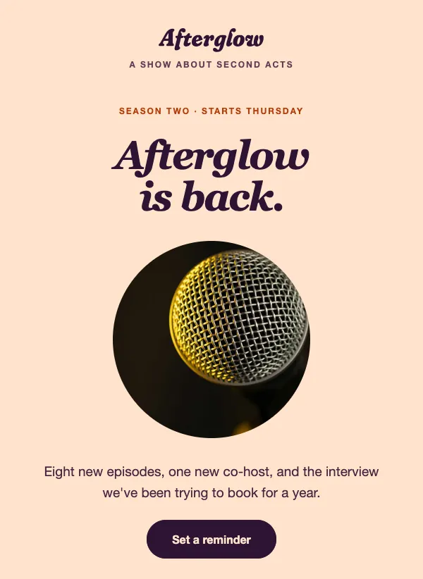 Podcast - Season Two email template