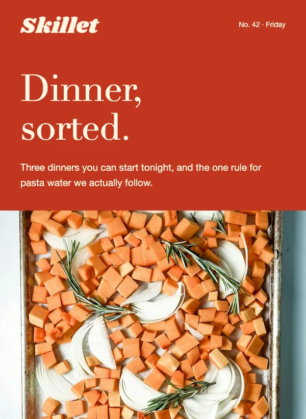 Recipe Roundup - Weekly email template