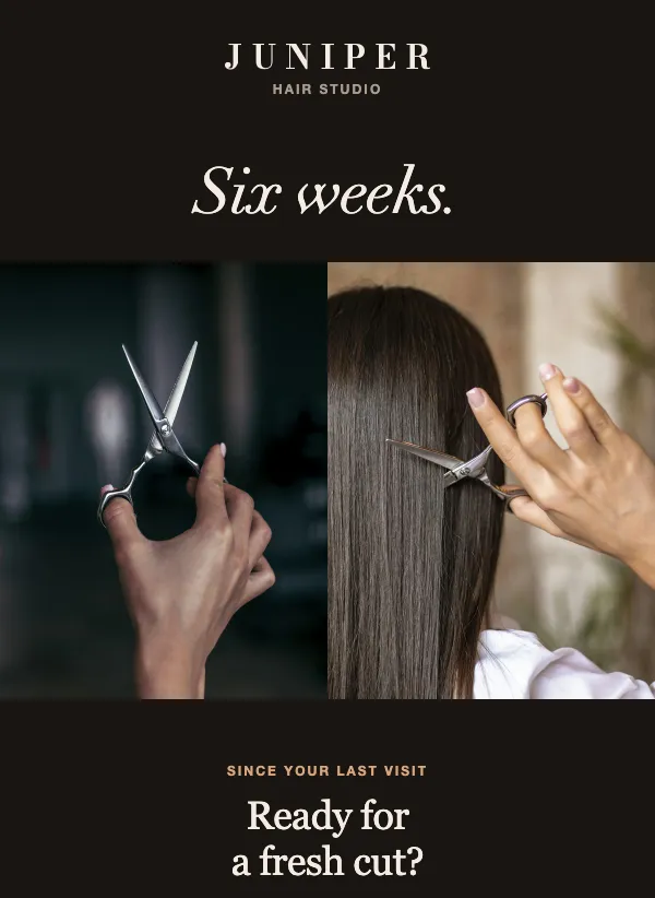 Rebook Reminder - Salon email template