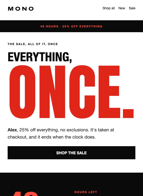 Promotional - The Headline email template