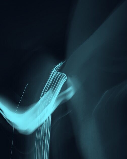 Light trails blurring in the dark
