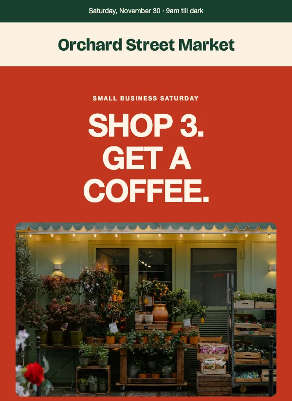 Small Business Saturday - Forest email template