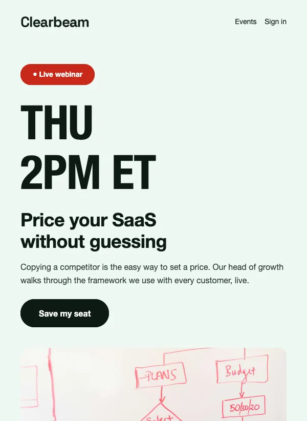 Webinar Invite - Agenda email template