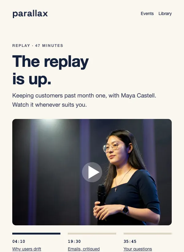 Webinar Replay - Highlights email template