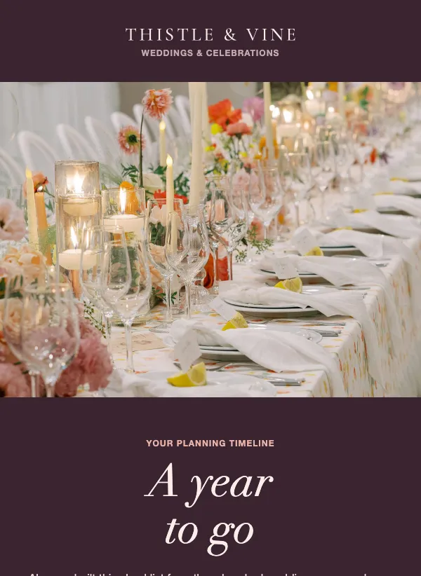 Wedding Countdown - Plum email template