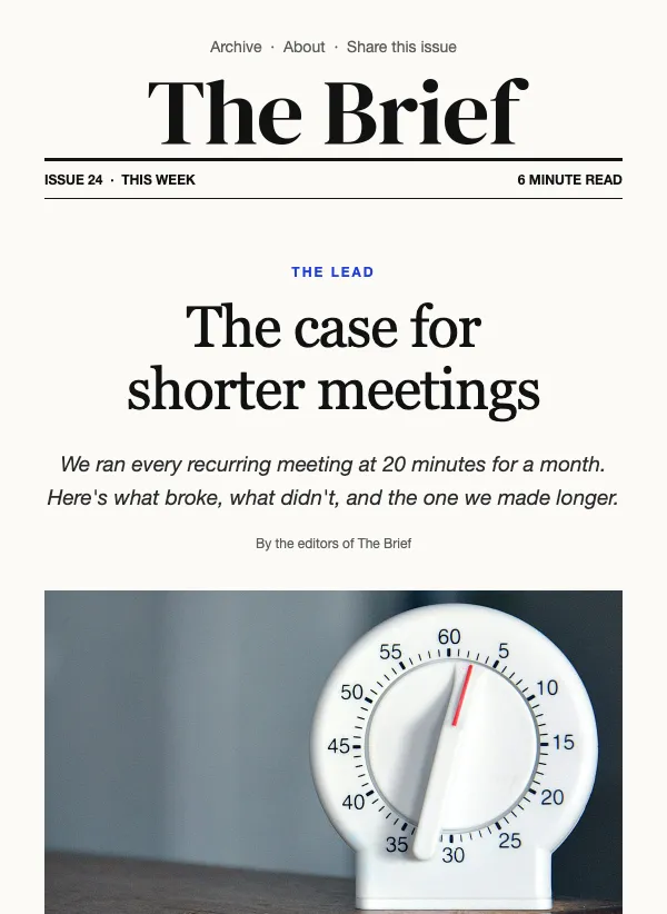 Weekly Digest - Clean email template