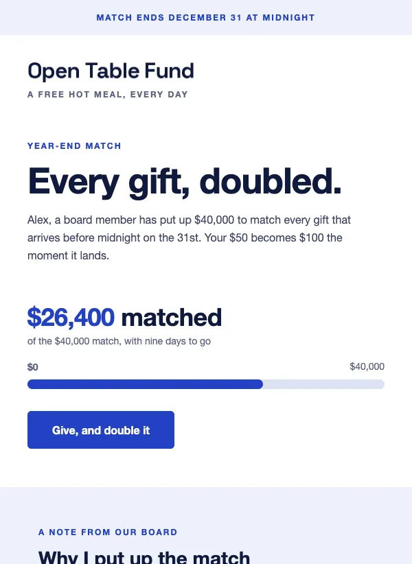 Year-End Match - Doubled email template